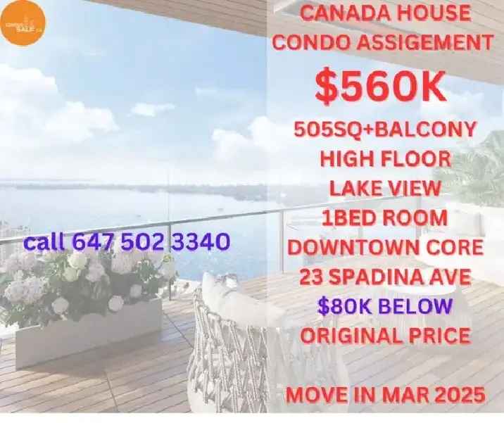 Canada house lake view condo assignment below original price|楼花转