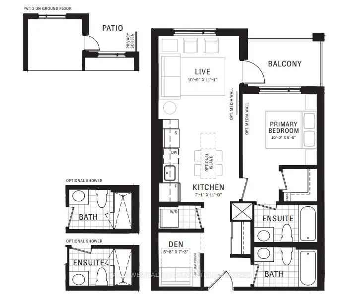 Modern 1-Bedroom + Den in Milton -  695 Sqft - Fitness Studio - Rooftop Terrace