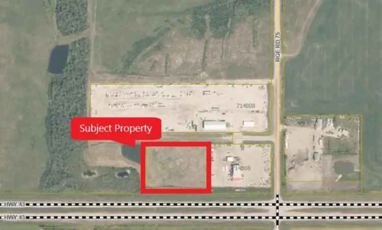 5.86 Acre Commercial Lot Grande Prairie Highway 43 Frontage