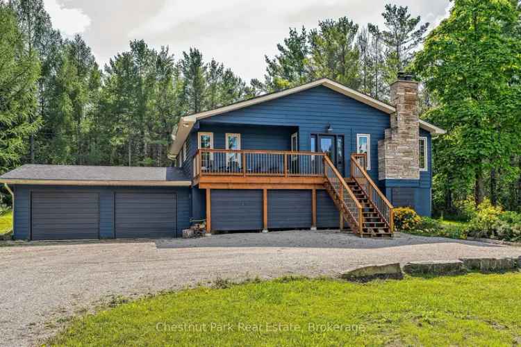 Buy cabin retreat in serene forested land with modern features