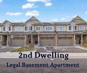 4-Bedroom Townhouse with Legal Basement Apartment Pond View