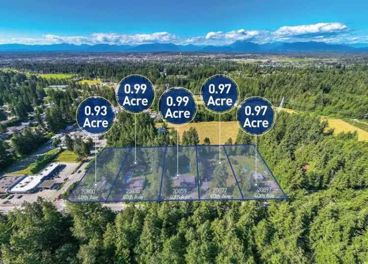 Langley Development Land 5 Properties SR 1 Zoning