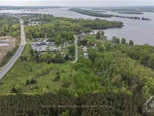 17.8 Acres Ottawa River Waterfront Land R1 Zoning Development Potential