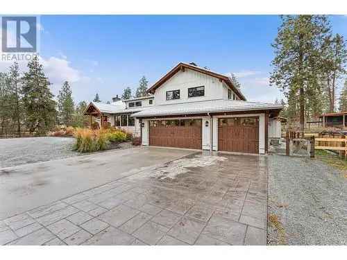 Custom Farmhouse on 8 Acres in Southeast Kelowna