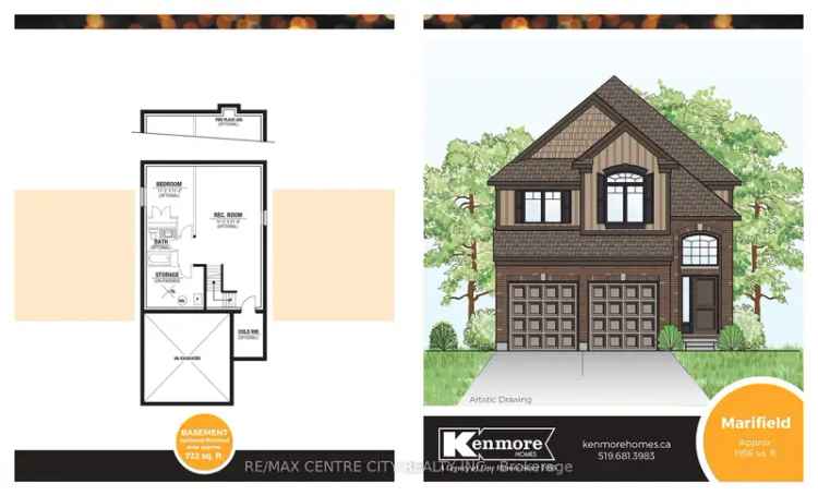 Kenmore Homes Marifield Model 1956 sq ft 25 Baths 4 or 3 Beds