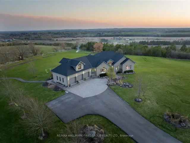 Custom Bungalow on 10 Acres with Lake Ontario Views