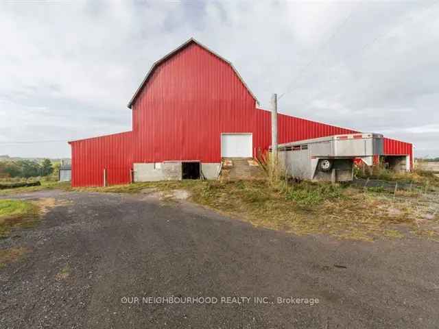 93 Acre Farm Cattle Ranch 2300Sqft Home Barns