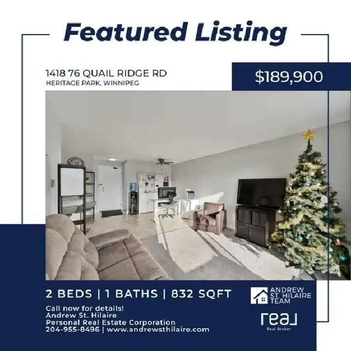 Condo For Sale (202427872) in Heritage Park, Winnipeg