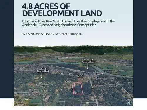 4.8 Acres Development Land for Sale in Surrey BC