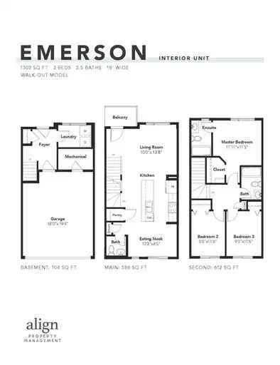 Rent Stunning 3 Bedroom Townhouse in Webber Greens Edmonton