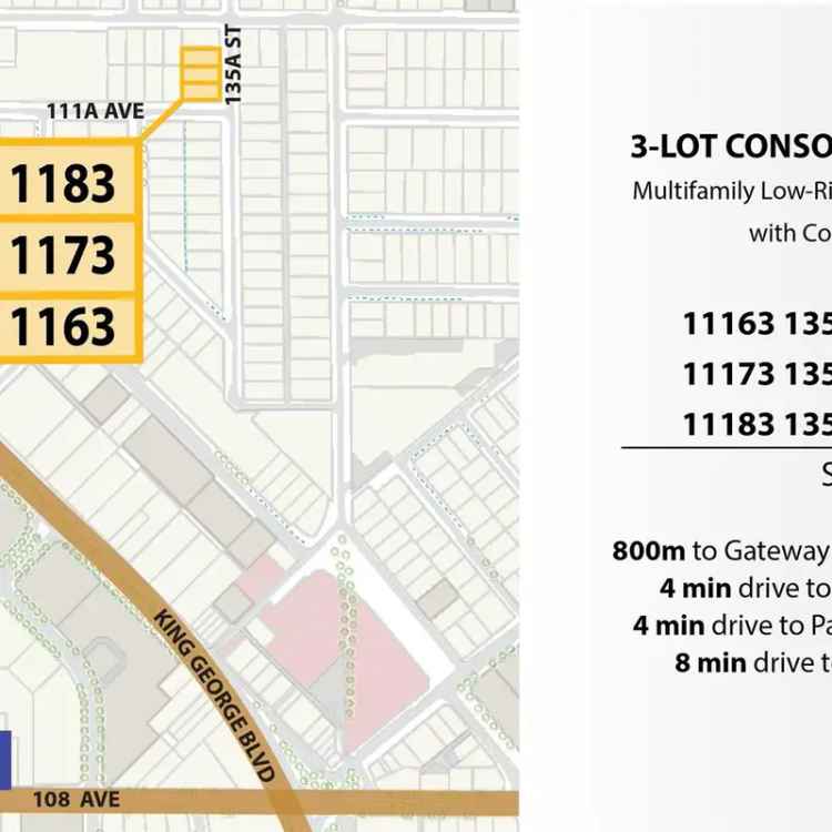 Surrey City Center Developable Parcel with Fraser River Views