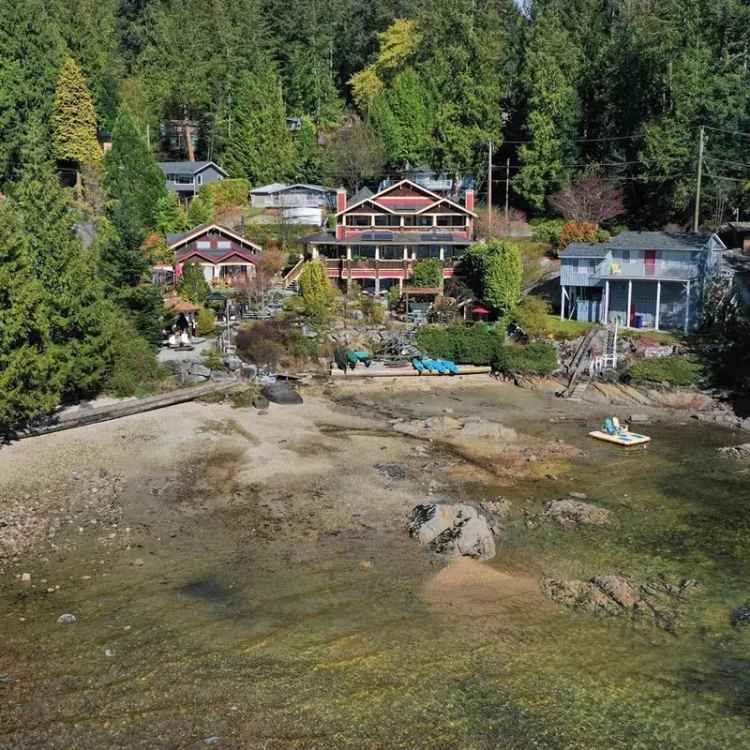 Beachfront Craftsman Home with Cottage and Private Beach Access