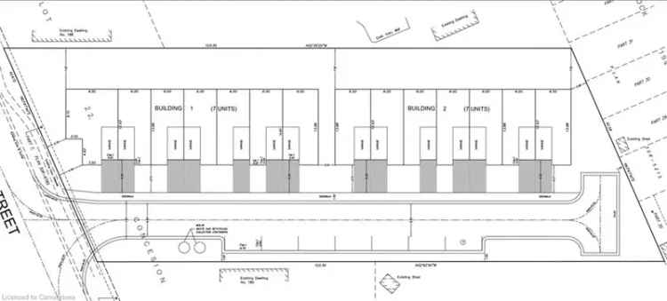 Buy townhome development in St. Catharines with zoning for various projects