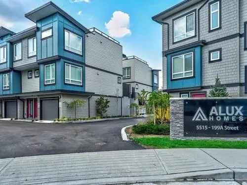 Townhouse For Sale in Langley BC - 3 Bed + Den, Rooftop Deck, Smart Features