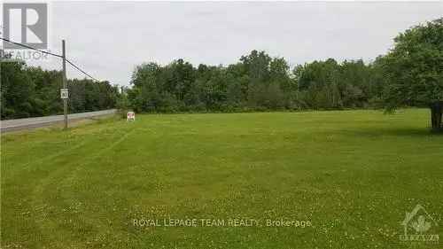 Vacant Land for Sale in Metcalfe Ottawa