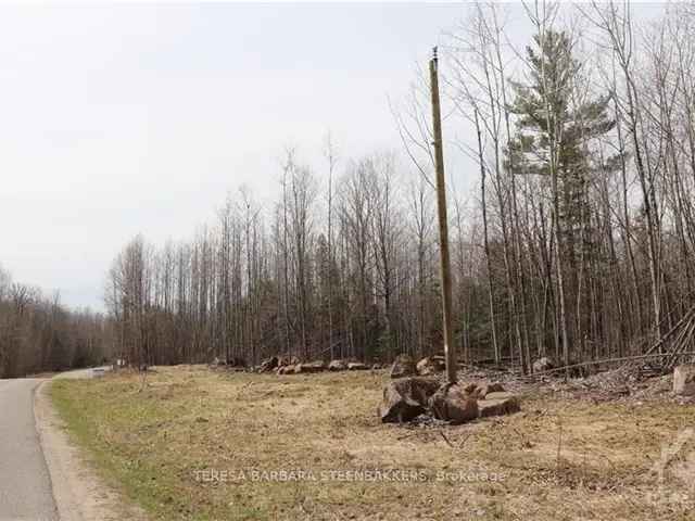 Wooded Lot near Calabogie Recreational Area Hydro Available