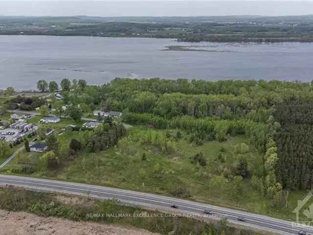 17.8 Acres Ottawa River Waterfront Land R1 Zoning Development Potential