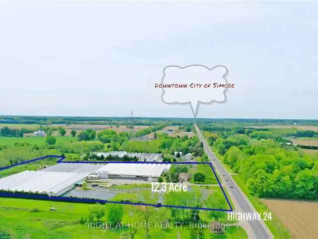 12.3 Acres Prime Commercial Land Greenhouse Facility Simcoe