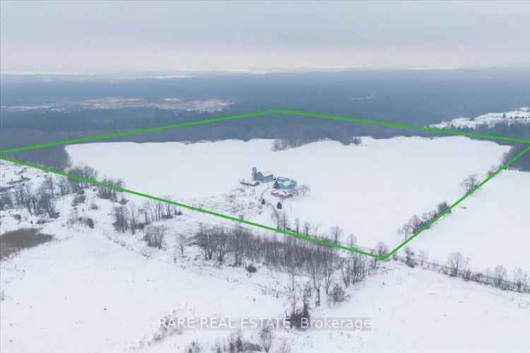 100 Acre Farm near Barrie and Angus - Prime Farmland, Bungalow, Barns & Hunting Cabin