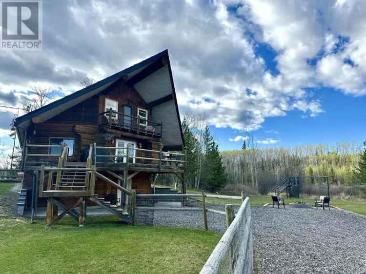 86 Acre Waterfront Log Home with Shop and Trails