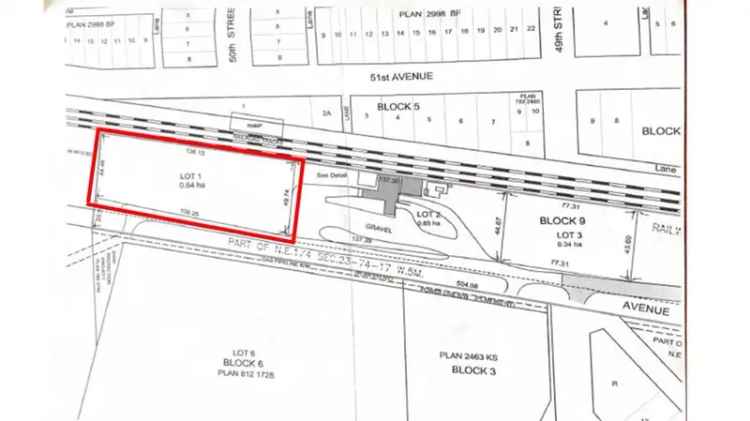 1.58 Acre Industrial Lot High Prairie 50th Avenue Railroad Access