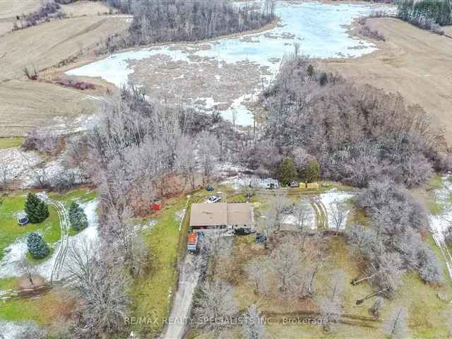 20 Acre Land with 4 Bedroom House in Caledon