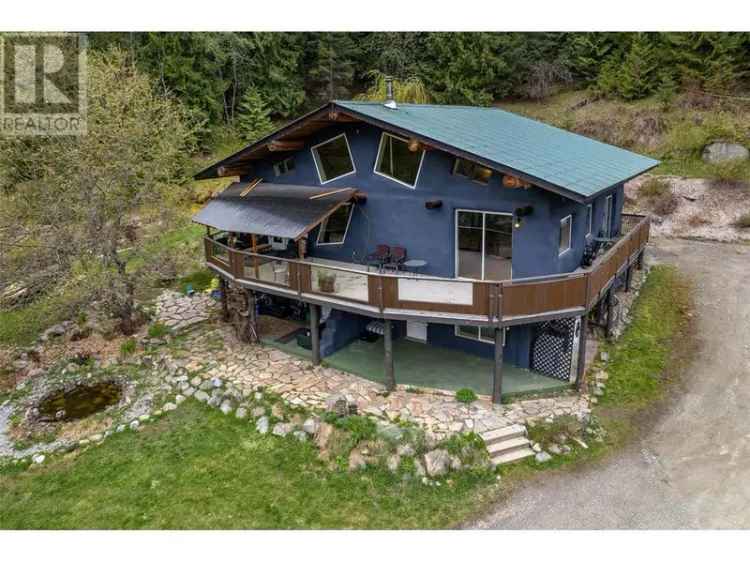 Natural Log Post & Beam Straw Bale Home with Income Potential