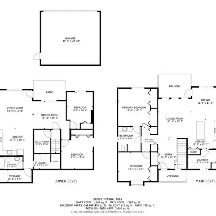 2554 sq ft Rancher with Self Contained Suite and Double Garage