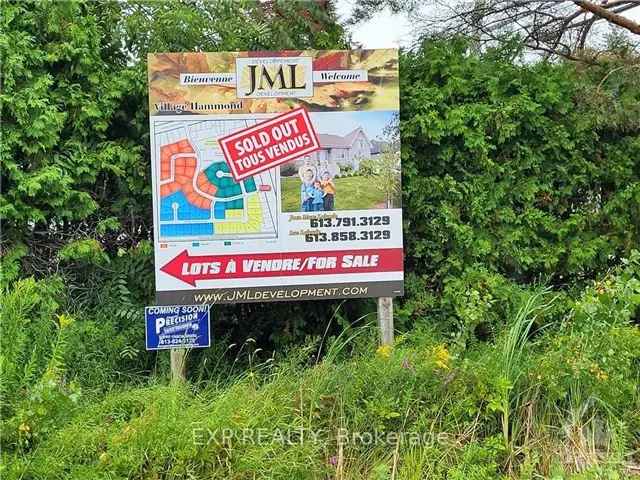 Land For Sale in Clarence-Rockland, Ontario