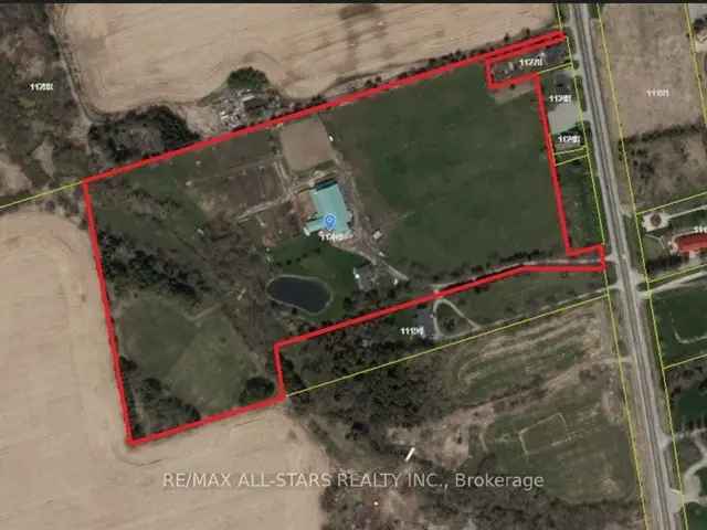 24.34 Acre Farm with 21 Stalls and Large House Near Markham