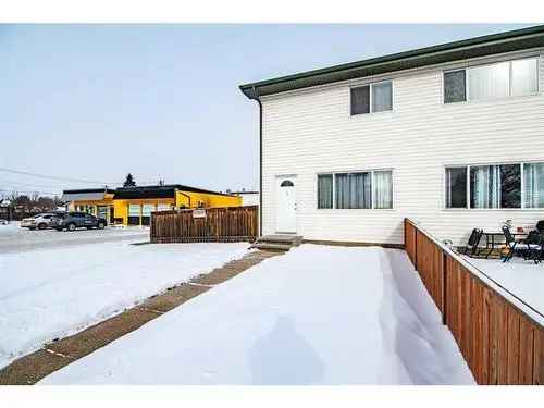 Townhouse For Sale In Fairview Red Deer Alberta With Private Yard