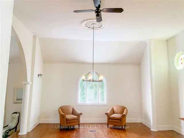 1930s Church Converted to Home Vaulted Ceilings Stained Glass Fireplace