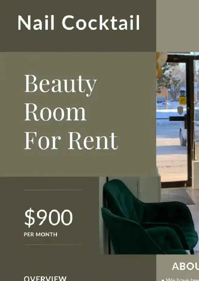 Beauty room for rent