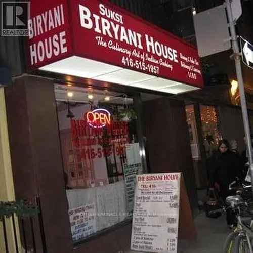 Indian Restaurant For Sale Toronto Church Wellesley