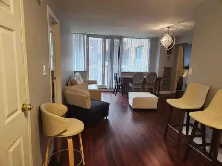 Furnished 2-bdr condo, Centennial College, ensuite laundry, asap