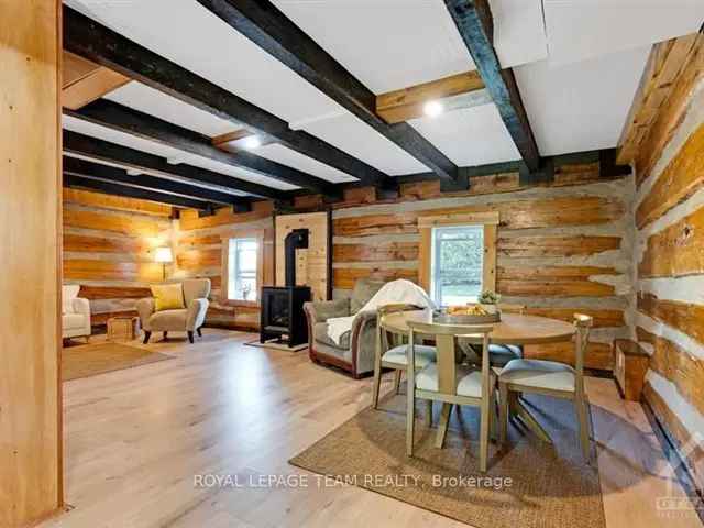 Charming 1830s Renovated Log Home in Merrickville