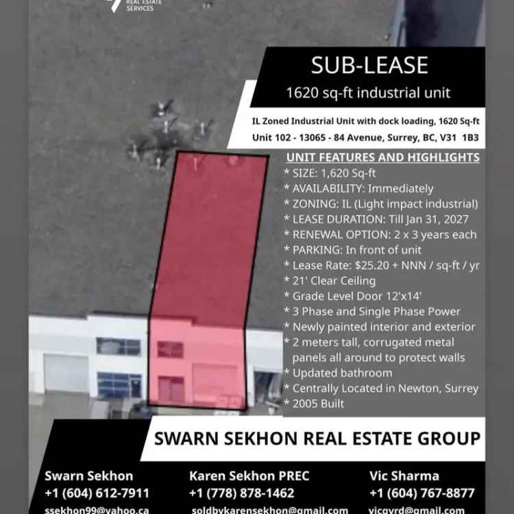 Industrial for lease