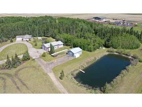 11-Acre Rural Grande Prairie Acreage with Custom Home and Shop