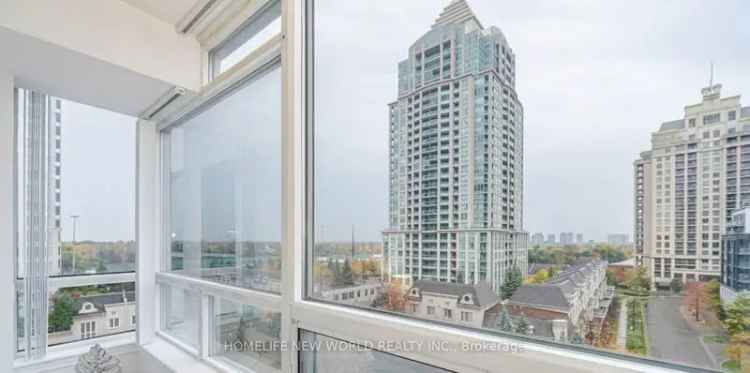 Rent one-bedroom suite in North York with skyline views and modern kitchen