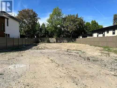 Building Lot For Sale in North Mission Kelowna Near Sarsons Beach