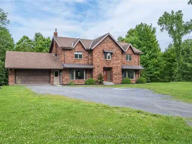 5000 Sq Ft Brick Manor on 4 Acres Backing onto Salmon River