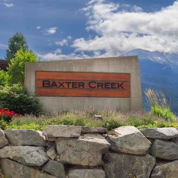 Whistler Baxter Creek Lot for Sale - Build Your Dream Home