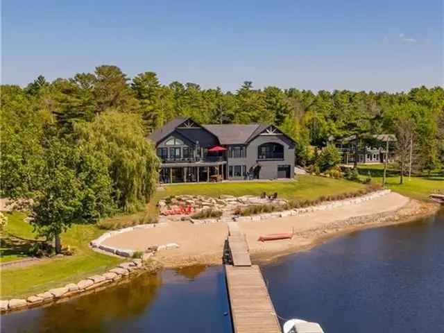 Honey Harbour Waterfront Home Cottage 203ft Private Beach 3600 sq ft