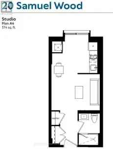 1 room apartment of 5 m² in Toronto