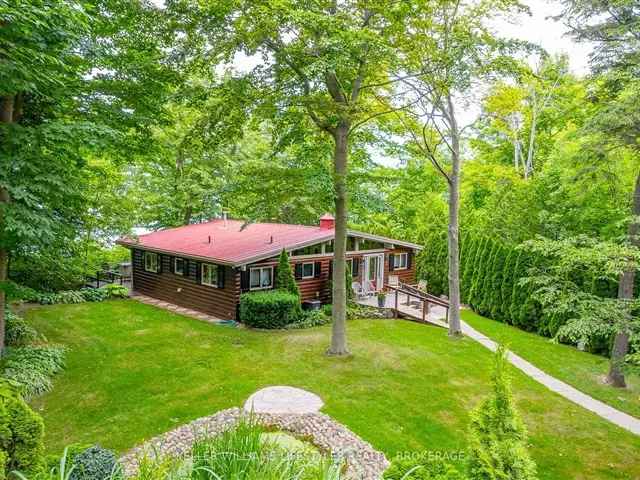 Stunning Lakefront Log Home with Private Beach