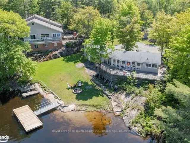 Six Mile Lake 3 Family Cottage Waterfront Boathouse