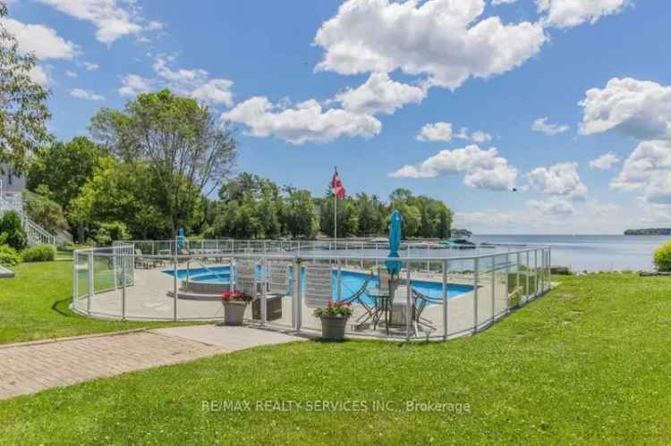 Lake Simcoe View Terrace Condo 2 Beds Pool Fireplace