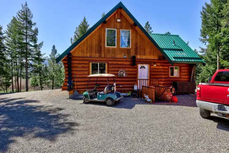 Equestrian Estate 12.99 Acres Log Home Barn Arena Merritt BC