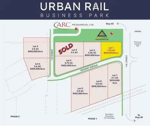 Vacant Land For Sale Grande Prairie Commercial Industrial