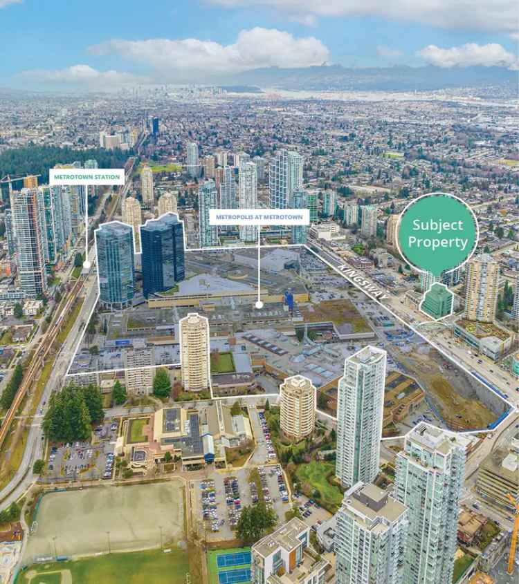 Rent office tower in Burnaby with mixed-use development features